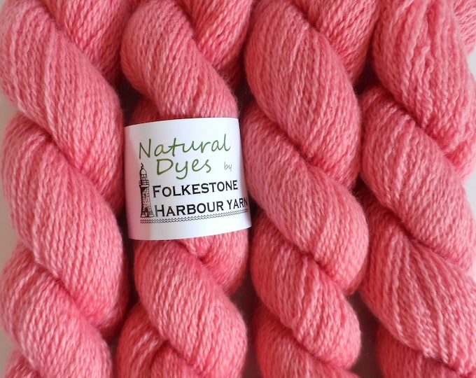 Bright Pink Cochineal #56 BFL Sock 50g Blue Faced Leicester