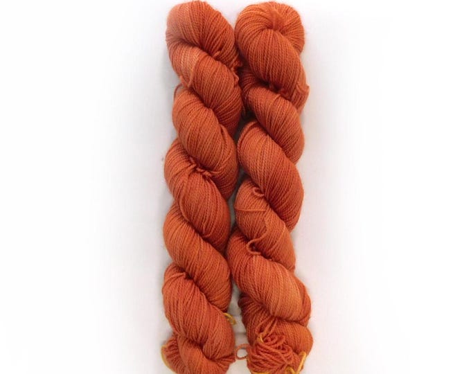 Coral Orange Madder Merino Blend Sock 4ply Yarn 50g          Natural Dye