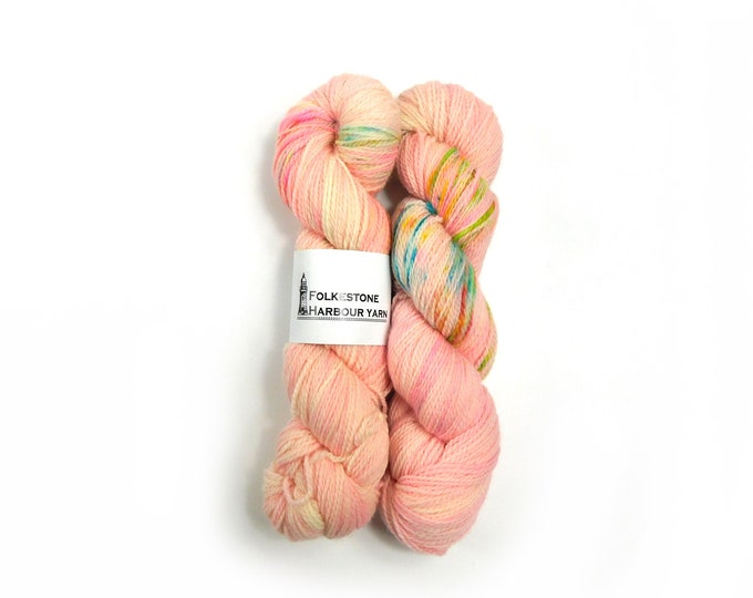 Boudoir Pink Speckled Merino Blend Sock Wool Yarn 100g with Bio-Nylon