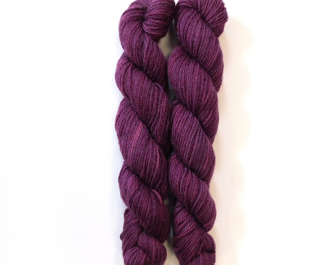 Plum Purple  DK Romney Wool Yarn 50g