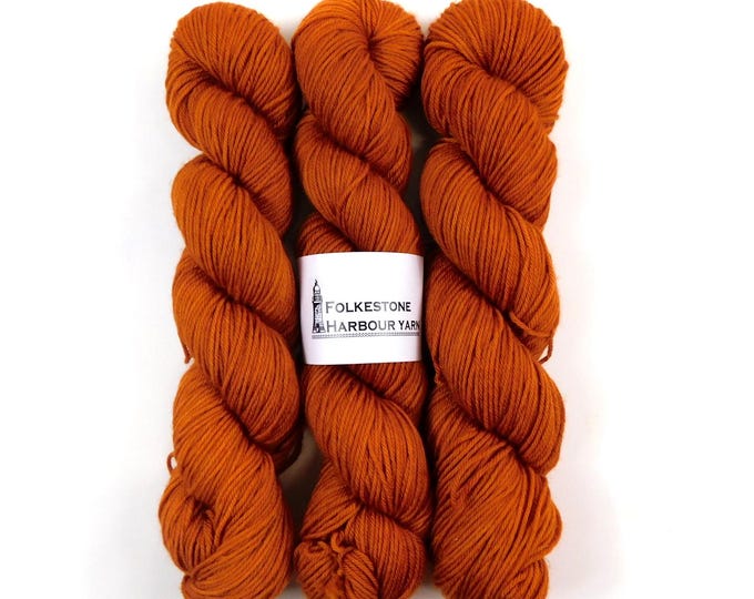 Ginger Brown Orange Merino Blend DK 100g