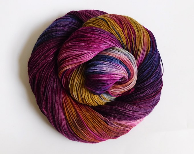 Blackberry Crumble variegated 4ply Sock Yarn 100g