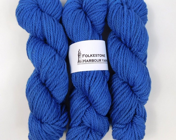 Folkestone Blue Merino Chunky Wool Yarn 14