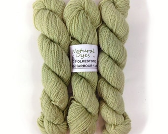 Pastel Fresh Mugwort BFL Sock 50g Blue Faced Leicester             Natural Dye