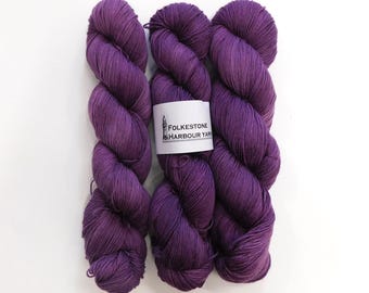 Heliotrope Purple Wool Yarn Sock Merino 28