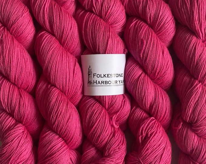 Stick of Rock Pink Merino Blend Sock Wool Yarn #26