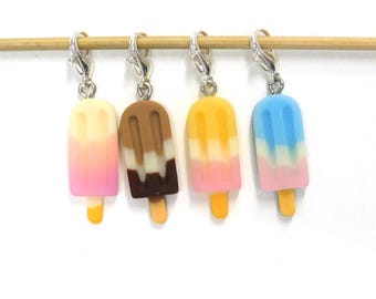 Iced Lolly Stitch Markers set of 4 on moveable clasps