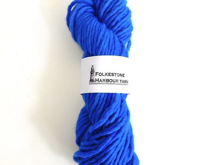 Boat Paint Blue Merino Super Chunky Wool Yarn 100g