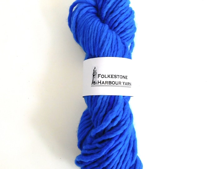 Boat Paint Blue Merino Super Chunky Wool Yarn 100g