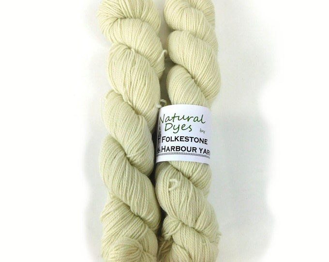 Cream Elderberry Merino Blend Sock 4ply Yarn 50g           Natural Dye