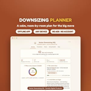 Checklist voor senioren die kleiner gaan wonen: Bewaren, weggeven, verkopen, doneren, verhuisplanner