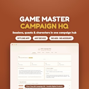 DnD Campaign Planner: DM Session Prep Tracker