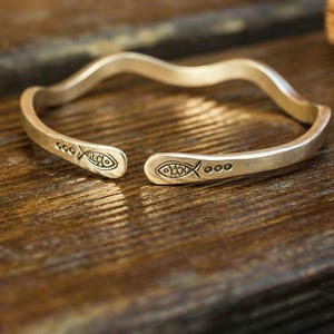 Wavy Cuff Bracelet - Etsy