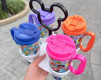 3D Printed Drink Carrier | 2, 3, or 4 Cup Holder | Theme Park Mug Carrier | NEW COLORS ADDED
