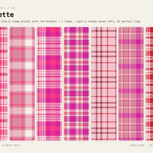 Tartan Plaid TikTok Live Backgrounds | 20 Seamless Looping Videos (Digital Download) image 3