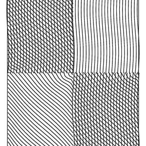 LeWitt Field n. 111 / Disegno originale 1/1 a plotter, griglia di linee intrecciate tracciata a mano, firmato a inchiostro, arte murale minimalista formato A3 immagine 2