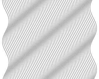 Guilloché Nr. 914 | Originale 1/1-Zeichnung mit Plotter, handgezeichnetes feines Wellenfeld, signiertes Archivtinten-A3-Linienbild