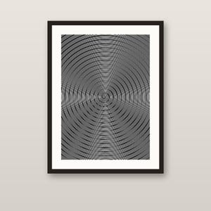 Moiré No. 957 | Original 1/1 Pen Plotter Drawing, Hand-Plotted Dense Spiral, Signed Archival Ink A3 Op Art Wall Art