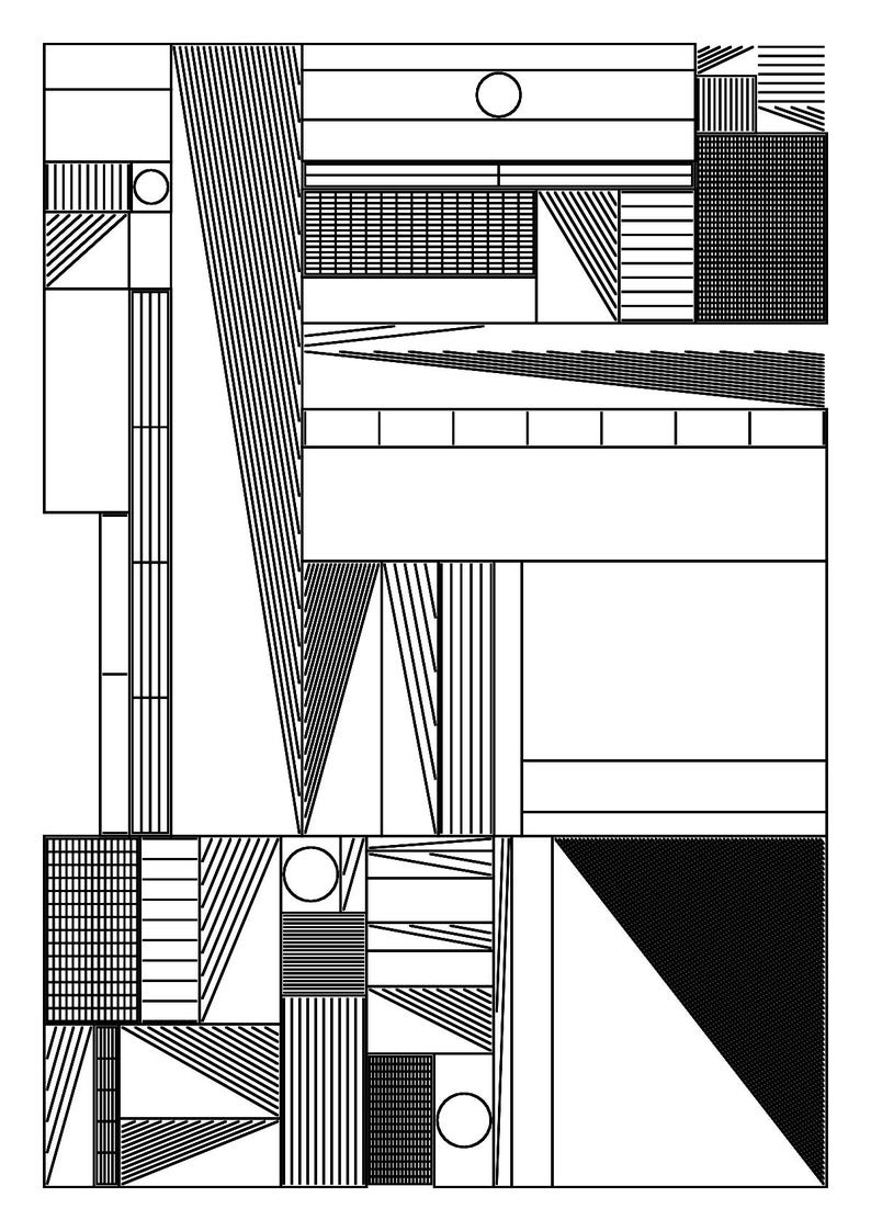 Molnár Study No. 92 | Original 1/1 Pen Plotter Drawing, Hand-Plotted Architectural Geometry, Signed Ink A3 Modern Wall Art image 2