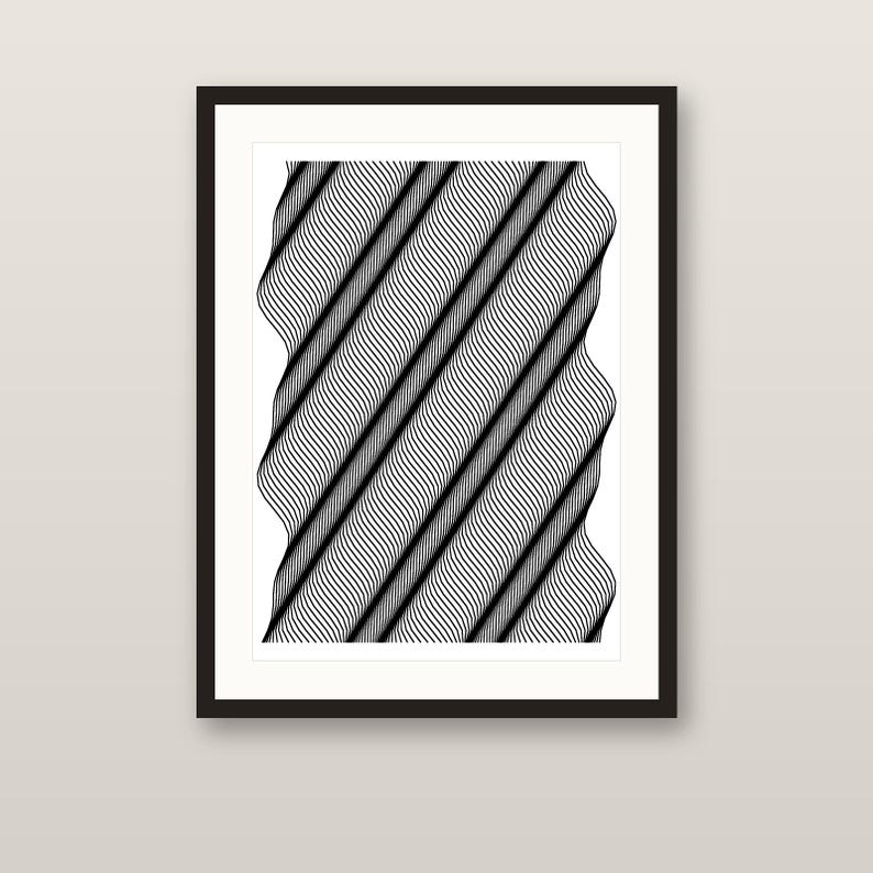 Custom Pen Plotter Drawing Made to Order, Commission a 1/1 Generative Ink Original, Your Style and Palette, Signed Archival A3 Wall Art image 3