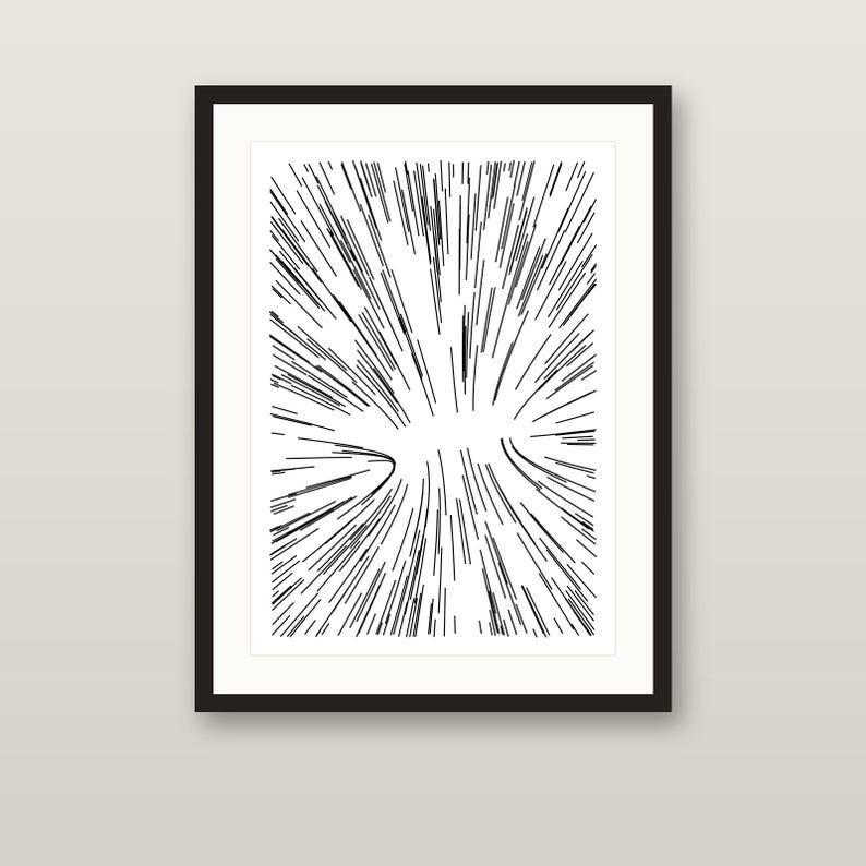 Flow Field No. 262 | Original 1/1 Pen Plotter Drawing, Hand-Plotted Radial Burst, Signed Archival Ink A3 Abstract Wall Art image 1