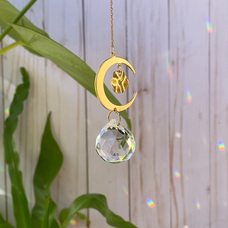 Crescent Moon Drop SunCatcher Sun Catcher