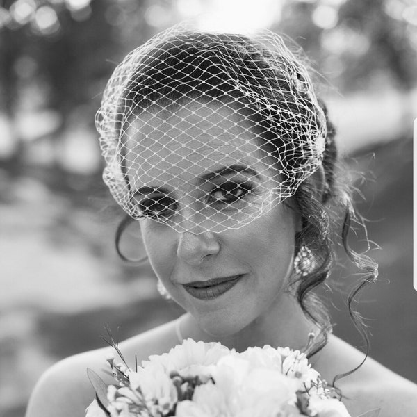 Ivory Birdcage Veil Etsy