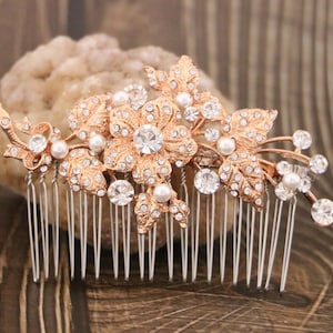 Bridal hair comb Silver Wedding hair accessories Wedding hair jewelry Side bridal headpiece Wedding hair comb Rhinestone Bridal comb Wedding image 5