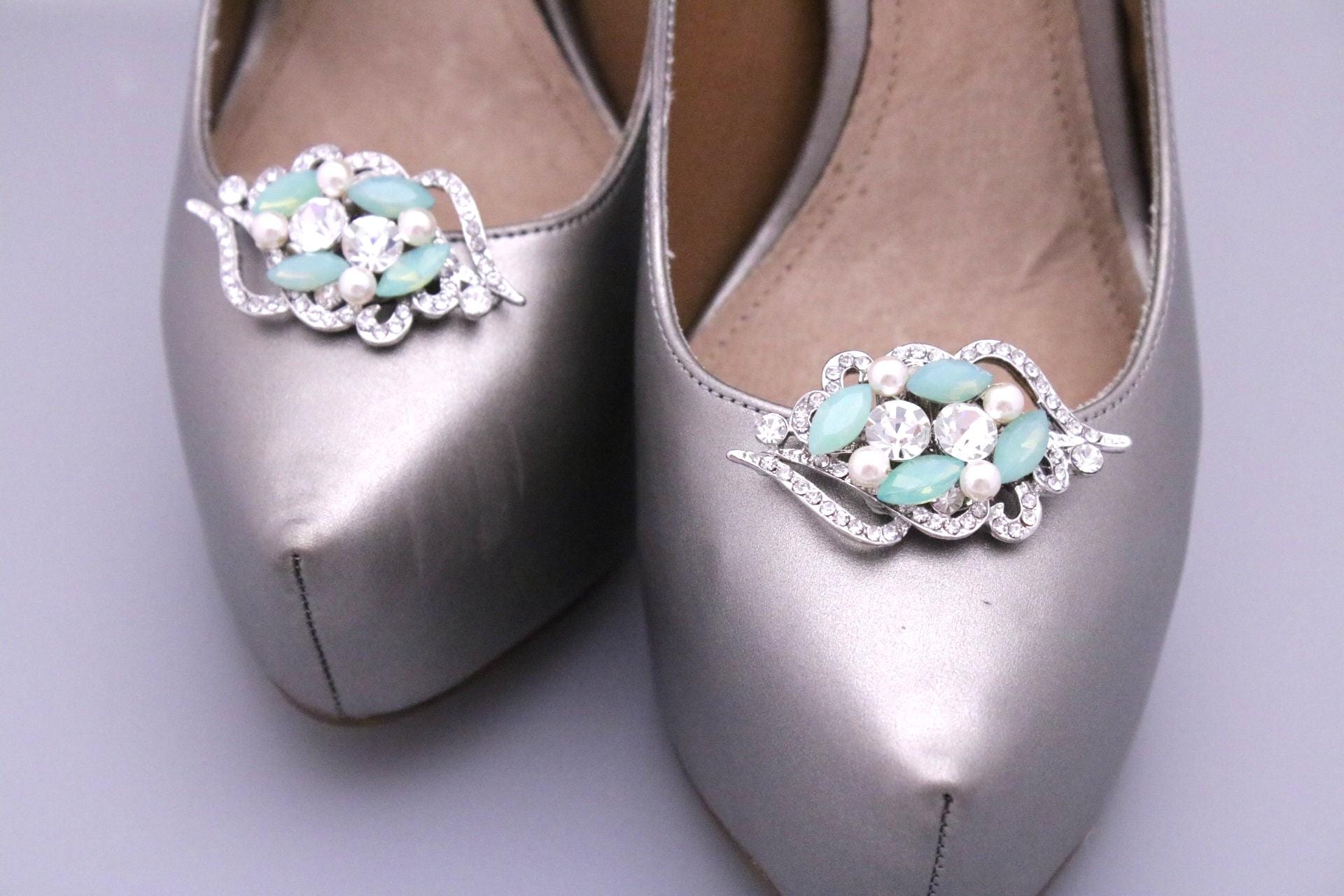 Pearl Wedding shoe clips Rhinestone shoe clip Crystal shoe clips Bridal…