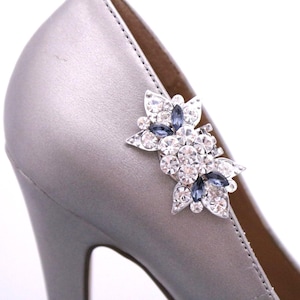 Clips para zapatos de novia Clips para zapatos de perlas, cristales y diamantes de imitación para fiesta de bodas (juego de 2) Clips para zapatos de boda Clips para zapatos de graduación Clips para zapatos de cristal para madre imagen 1