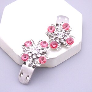 wedding shoe clips Pink Crystal shoe clip Wedding dress shoe clips Navy blue Rhinestone shoe clips Bridesmaid shoe clips Blue shoe accessory image 7