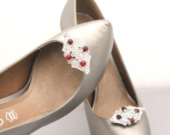 Rode kristallen schoenclip Trouwschoenclip Marineblauwe schoenclips Zilveren strass schoenclips Accessoires bruidsschoen schoenclips Bruidsmeisjesschoen
