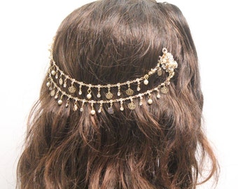 Wedding gold halo,Bridal crown,Wedding tiara,Wedding hair vine,Bridal headpiece,Wedding hair piece,Gold boho halo,Gold flower crown,Wedding