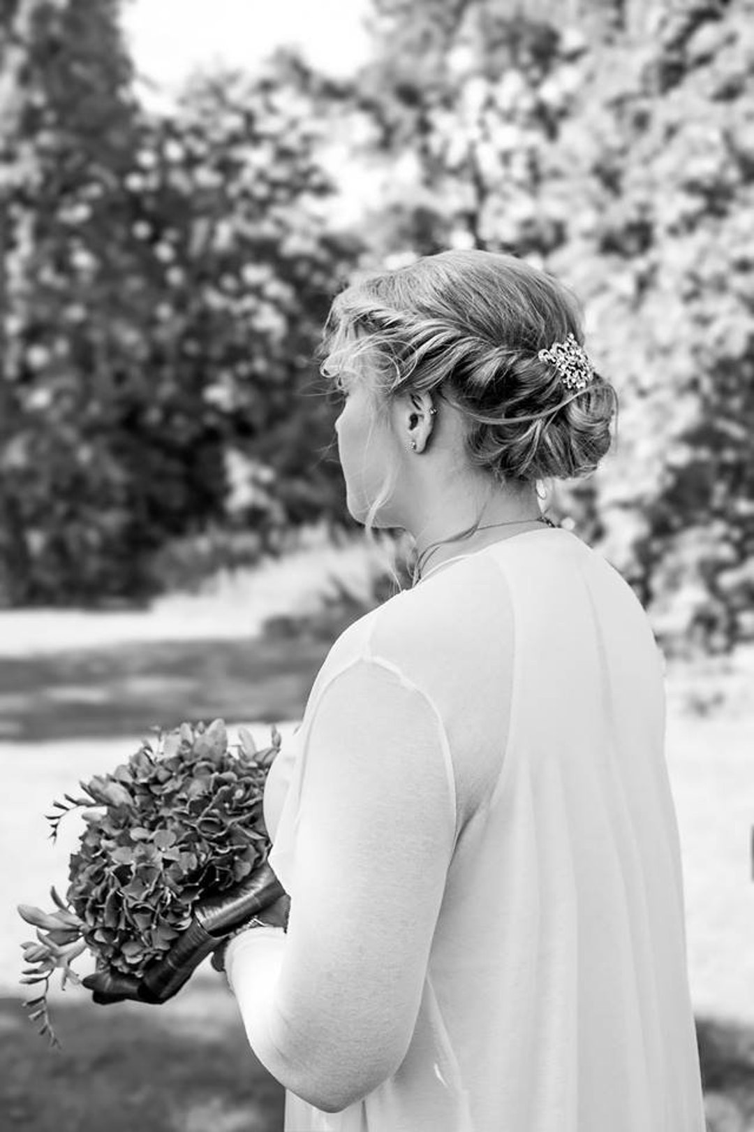 Wedding Hair Comb Silver Bridal Hair Piece Side Bridal Etsy