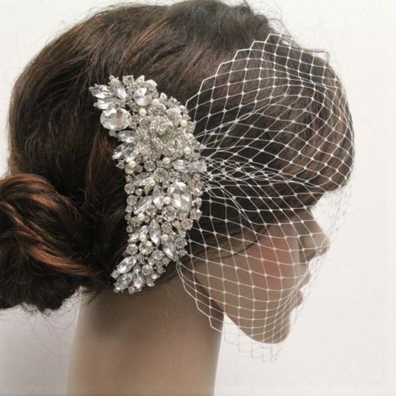 Birdcage Veil Wedding Hair Accessories Comb Bohemian Bridal Etsy