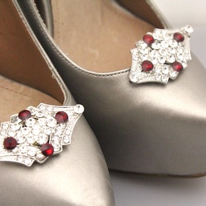 Silver Wedding shoe clips Navy blue shoe clips Bridal shoe accessories Red Wedding shoe clips Bridal shoe clips Wedding shoe jewelry Bridal