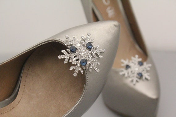 Navy Blue Shoe Clips, Wedding Shoe Clips, Shoe Clip Ons, Bridal