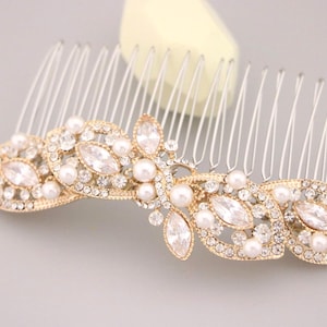 bridal hair piece for veil wedding hair side clip Silver Wedding hair comb updo Gold veil comb Rose gold Bridal hair accessories for bun