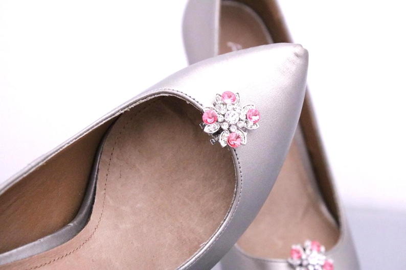 Pink Wedding shoe clips