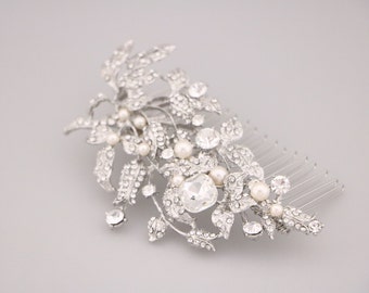 Bridal hair comb Rhinestone hair piece Side bridal headpiece Wedding hair comb Bridal hair jewelry Wedding comb Bridal hair clip Gold comb