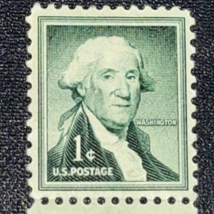 George Washington 1 Cent Stamp Green - Etsy