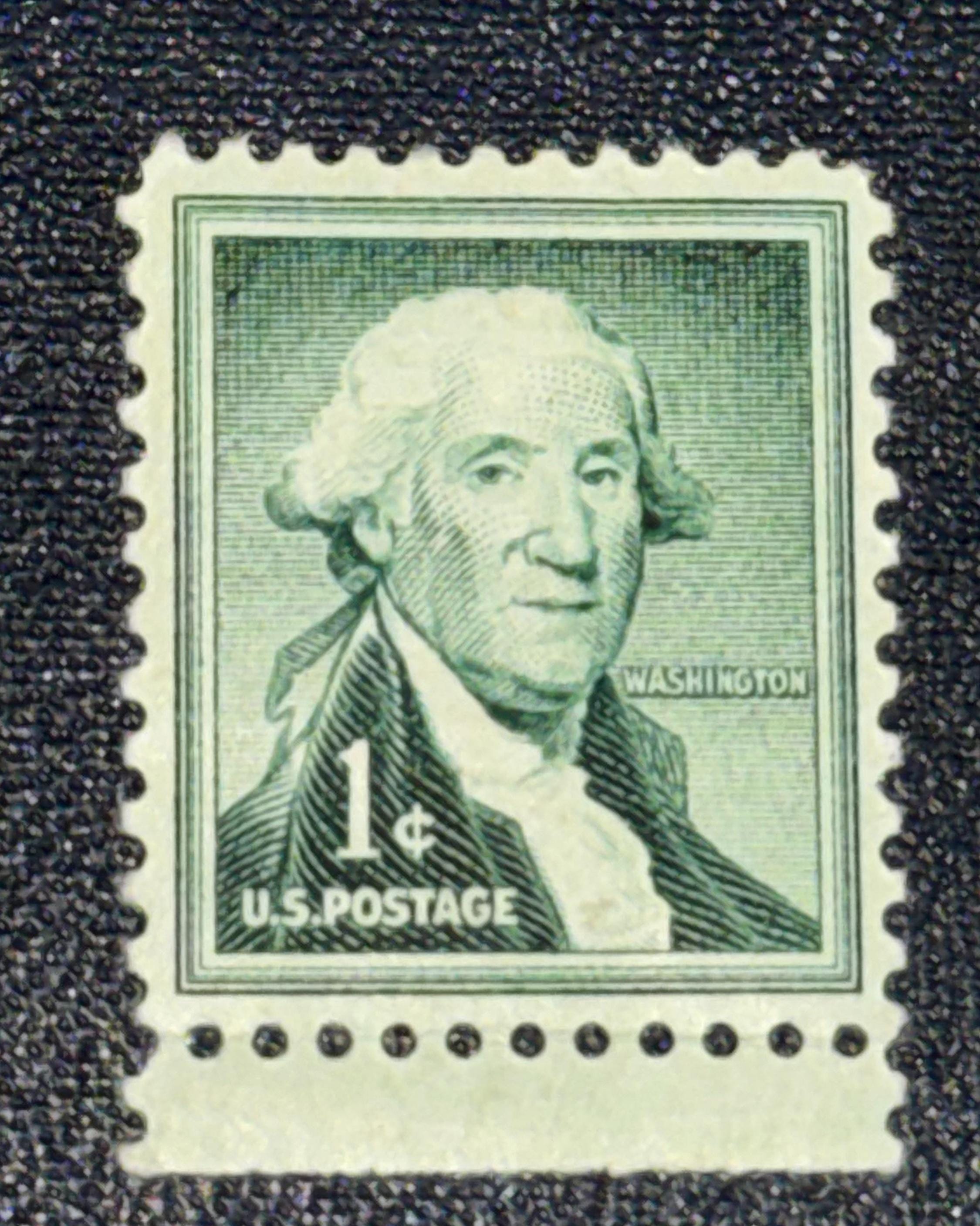 George Washington 1 Cent Stamp Green - Etsy