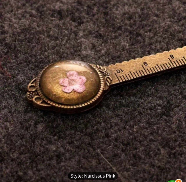 Flower Bookmark Ruler Bookmark, Floral, Metal - Etsy