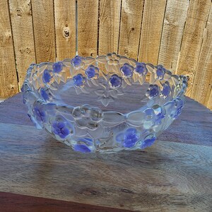 Crystal Mikasa Bowl Lilac Fields 8.5” vintage Germany