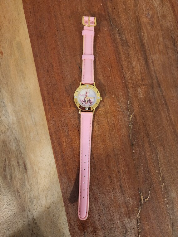Avon Barbie Pink Leather Band & Rhinestones Collectible  display picture 1