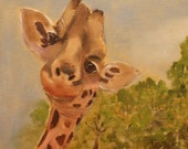 Rafi the Giraffe, Handmade Greeting Card from Merlin's Garden  FREE SHIPPING