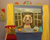 CHOOSE JOY, 20 X 24 Original Oil Painting by Lesley Mills from Merlin's Garden Free Domestic Shipping