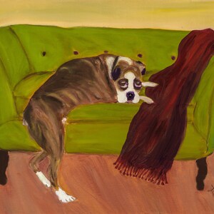 Titan's Bed, handgemaakte wenskaart van Merlin's Garden of boxer GRATIS VERZENDING