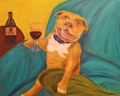 Meaty's Night Out, Greeting Card FREE SHIPPING
