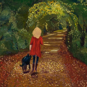 Een wandeling in de hemel, handgemaakte wenskaart van Merlin's Garden GRATIS VERZENDING